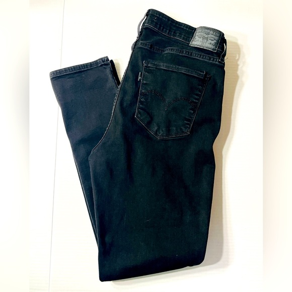 Levi’s 721 Jeans Women’s 33 Black High Rise Skinny Fit Grunge Midwest Emo Basics - Picture 1 of 7